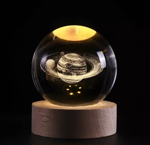 Esfera De Cristal Luz Led