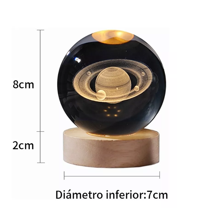 Esfera De Cristal Luz Led